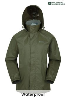 Mountain Warehouse Khaki Green Pakka Mens Waterproof Jacket (L16493) | ₪ 109