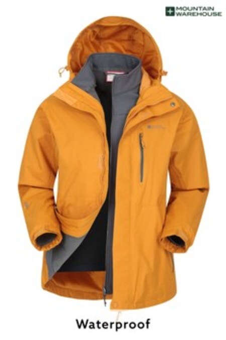 Mountain Warehouse Yellow Bracken Extreme 3 In 1 Mens Waterproof Jacket (L16500) | $227