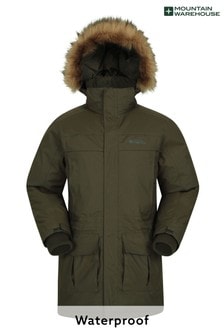 Mountain Warehouse Khaki Green Mountain Warehouse Antarctic Extreme Waterproof Mens Down Jacket (L16524) | 257 €