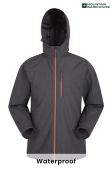 Mountain Warehouse Grey/Black Brisk Extreme Mens Waterproof Jacket (L16534) | $127
