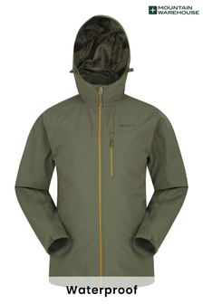 Mountain Warehouse Khaki Green Brisk Extreme Mens Waterproof Jacket (L16535) | 103 €