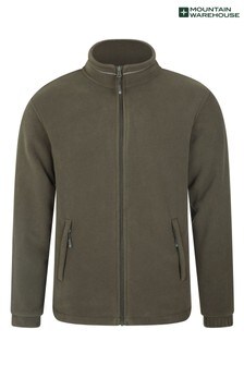Khakigrün - Mountain Warehouse Bernard Winddichte Fleece-Jacke für Herren (L16547) | 60 €