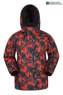 Mountain Warehouse Orange Shadow Mens Printed Ski Jacket (L16555) | 262 QAR