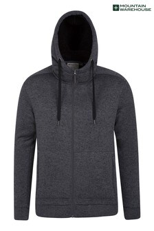 Schwarz - Mountain Warehouse Nevis Kapuzensweatshirt mit Fleece-Futter für Herren (L16568) | 60 €