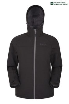 Schwarz - Mountain Warehouse Exodus Wasserabweisende Softshell-Jacke für Herren (L16577) | 87 €