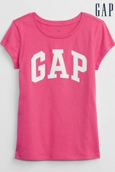 Pink - Gap Metallic Logo Short Sleeve T-shirt (4-13yrs) (L16764) | kr180