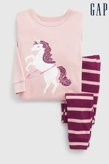 Gap Pink Organic Cotton Unicorn Pyjamas (L17661) | €19.50