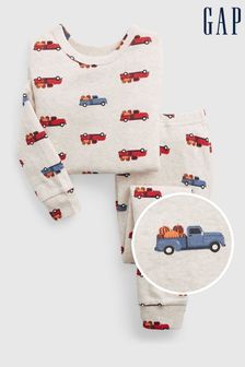 Gap Beige Organic Cotton Pumpkin Truck Pyjamas (L17821) | 21 €