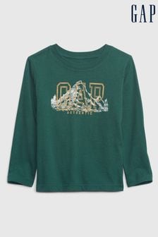 Gap Dark Green Long Sleeve Crew Neck T-Shirt (L17976) | €5.50