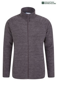 Weiß und Grau - Mountain Warehouse Snowdon Fleece-Jacke mit Reißverschluss für Herren (L18111) | 29 €