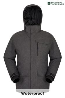 Mountain Warehouse Black and Grey Comet Mens Ski Jacket (L18113) | ₪ 397
