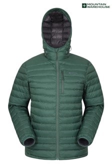 Mountain Warehouse Dark Green Henry Ii Extreme Mens Down Padded Jacket (L18115) | ₪ 454