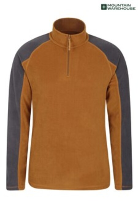 Mountain Warehouse Yellow Ashbourne Mens Half-Zip Fleece (L18145) | $30