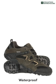 Mountain Warehouse Khaki Green Curlews Mens Waterproof Walking Shoes (L18255) | 381 QAR