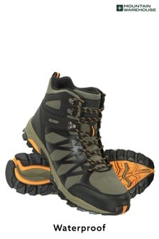 ירוק חאקי - נעלי הרים סופטשל לגברים של Mountain Warehouse דגם Trekker Ii בגימור חסין מים (L18400) | ‏340 ₪