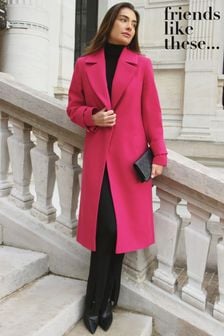 Friends Like These Pink Maxi Tailored Coat (L18528) | 68 €