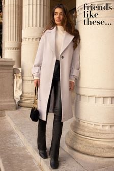 Friends Like These Grey Maxi Tailored Coat (L18529) | €124