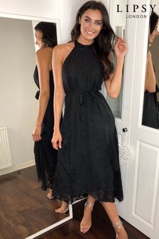 Lipsy Halter Fit And Flare Dress