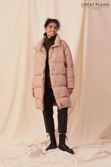 Great Plains Pink Modern Puffer Long Sleeve High Neck Coat (L21674) | €98