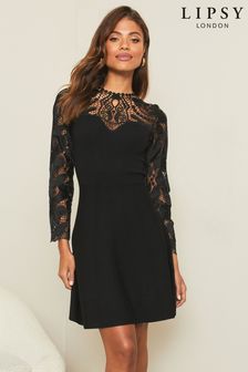 Lipsy Lace Yoke Knitted Fit And Flare Dress (L21841) | 71 €