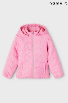Name It Pink Girls Hooded Padded Jacket (L24969) | €30