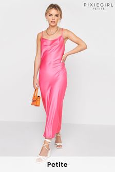 PixieGirl Petite Pink Satin Slip Dress (L29095) | €22.50
