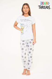 Brand Threads Grey Disney Winnie The Pooh Ladies Pyjama (L29972) | €14.50