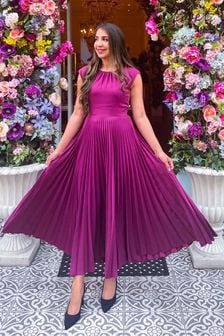 Closet Purple Pleated Dress (L47049) | €61