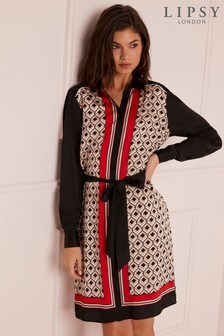 lipsy gabriella print shift dress