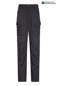 Mountain Warehouse Black Expedition Womens Hybrid Walking Trousers (L61166) | ₪ 389