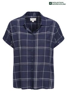 Mountain Warehouse Blue Palm Womens Relaxed Check Shirt (L64045) | ₪ 109