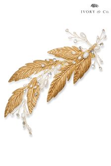 Ivory & Co Brown Cassiopaea Crystal and Pearl Grecian Leaf Clip (L65363) | 116 €