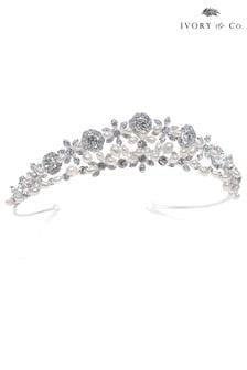 Ivory & Co Lolita Tiara mit Kristallen und Perlen im Vintage-Stil (L65364) | 103 €