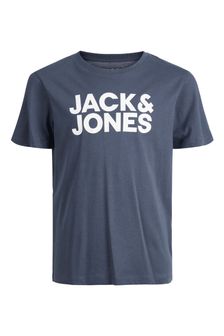 Jack & Jones Junior Grey Logo T-Shirt (L66134) | LEI 60