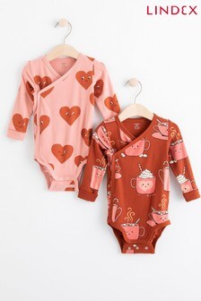 Lindex Dusty Pink Body Wrap 2-Pack Hot Cocoa+Hearts (L67270) | HRK 126