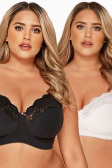 Yours Curve White Non-Wired Soft Cup Bras- Pack Of 2 DD+ (L72304) | €39