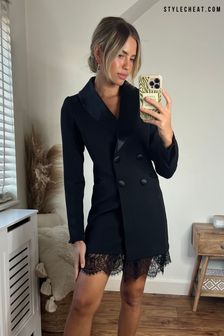 Style Cheat Black Blazer Mini Dress (L74175) | $91