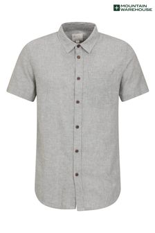 Grün - Mountain Warehouse Lowe Herrenhemd aus Baumwolle und Leinen (L79264) | 34 €