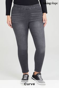 Taking Shape Grey Curve Slim Fit Faded Pull On Denim Jeans (L85598) | $83