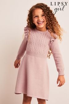 Lipsy Pink Mini Cable Knitted Dress (L87020) | CA$85 - CA$90