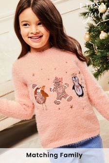 Lipsy Pink Mini Knitted Christmas Jumper (L87054) | €13 - €14