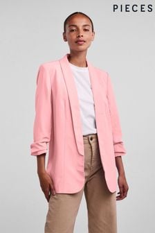 Розовый - Свободный пиджак для офиса с присборенными рукавами Pieces (L97428) | €26