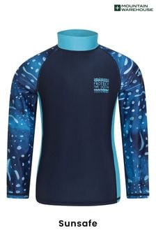 Mountain Warehouse Navy Steve Backshall Ocean Kids Short Sleeve Rash Vest (L98315) | 104 zł