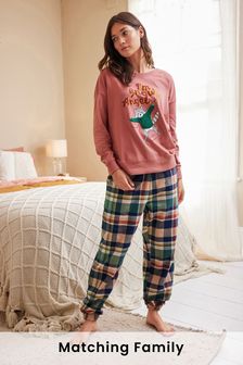 Cuadros - Pijama de mujer Festive Friend a juego para toda la familia (M00057) | 36 €