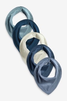 藍色 - 5包裝 Dribble嬰兒圍兜 (M00152) | NT$440