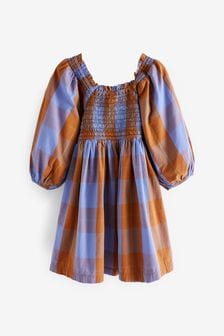Violett - Gesmoktes Kleid mit Puffärmeln (3-16yrs) (M00422) | 14 € - 19 €