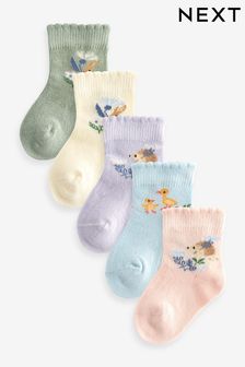 Pink Baby Socks 5 Pack (0mths-2yrs) (M00578) | €8