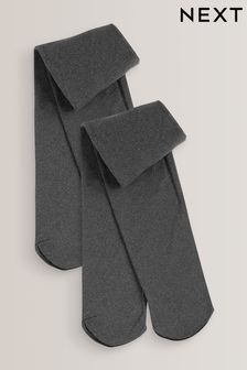 灰色 - 2對裝80丹尼爾學生襪褲 (M01591) | NT$330 - NT$470