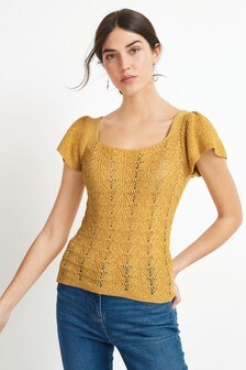 T-shirt surpiqué métallisé