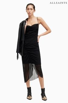 AllSaints Black Ulla Dress (M02699) | KRW254,000